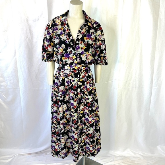 JAERGER SET BLOUSE SKIRT 2 PIECES SET BUTTON DOWN BLOUSE FLORAL SKIRT PLUS 16 - Picture 9 of 16